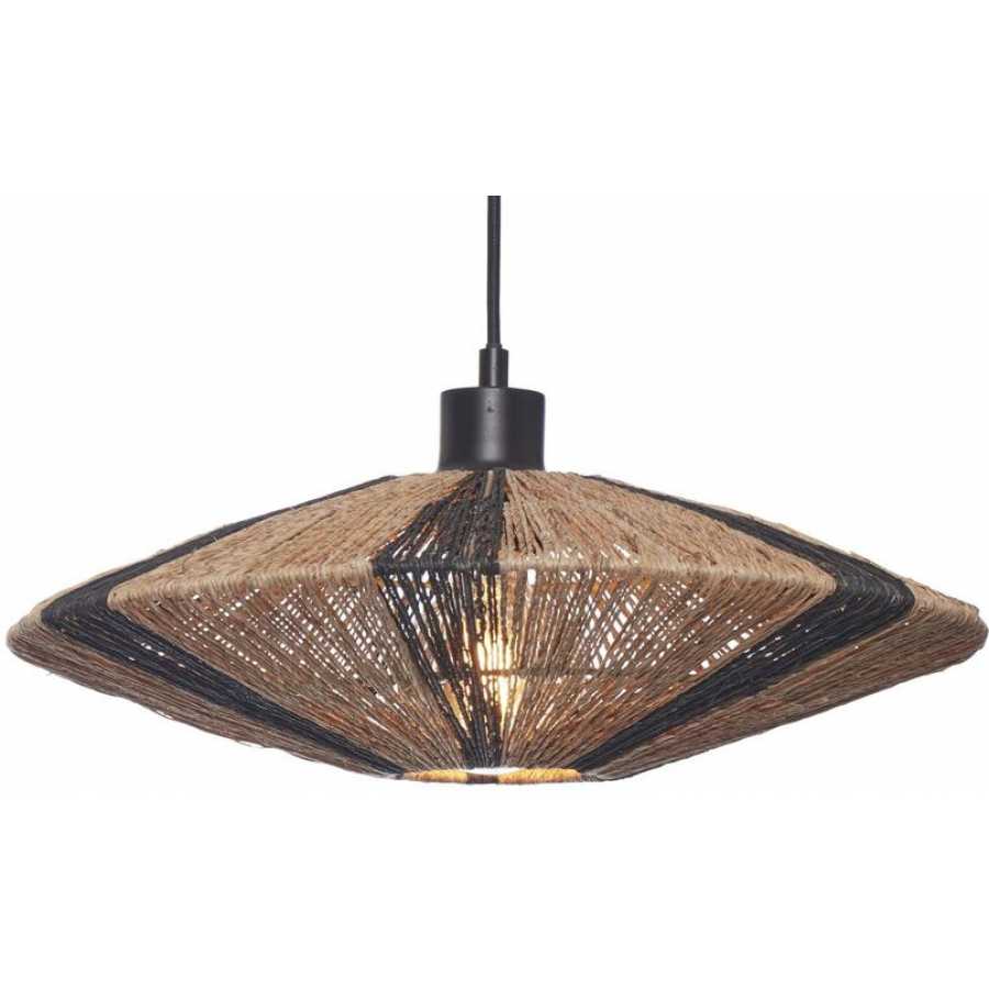 Good&Mojo Iguazu Pendant Light - Black & Natural - Small