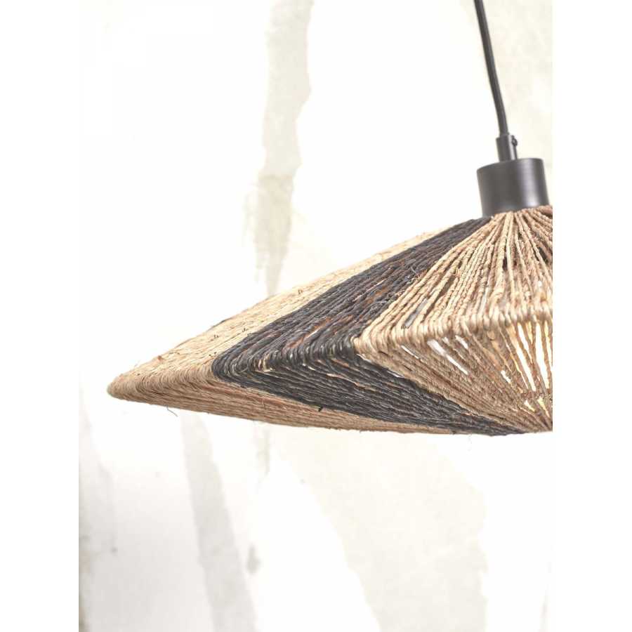 Good&Mojo Iguazu Pendant Light - Black & Natural - Small