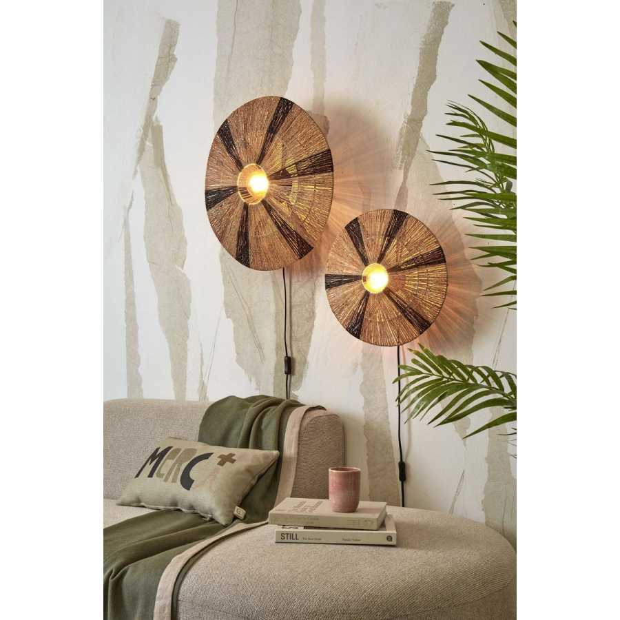 Good&Mojo Iguazu Wall Light - Black & Natural - Small