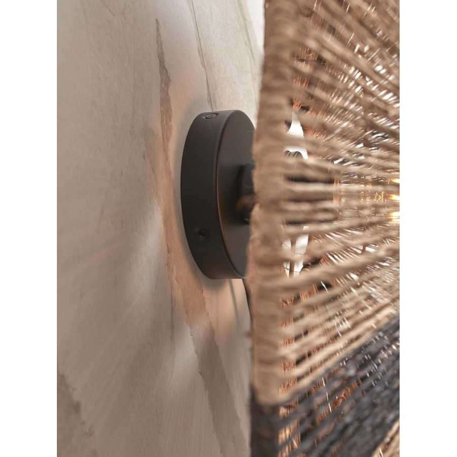 Good&Mojo Iguazu Wall Light - Black & Natural - Small