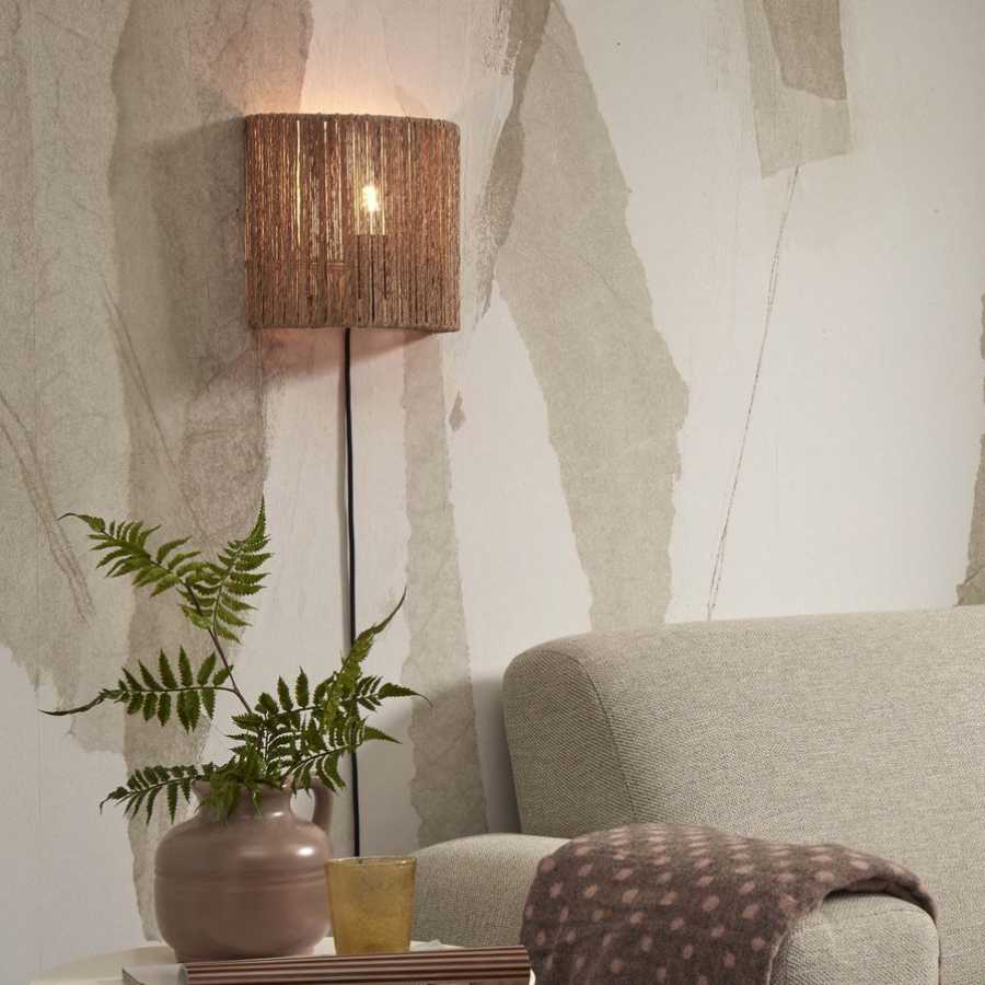 Good&Mojo Iguazu Flush Wall Light - Natural - Small