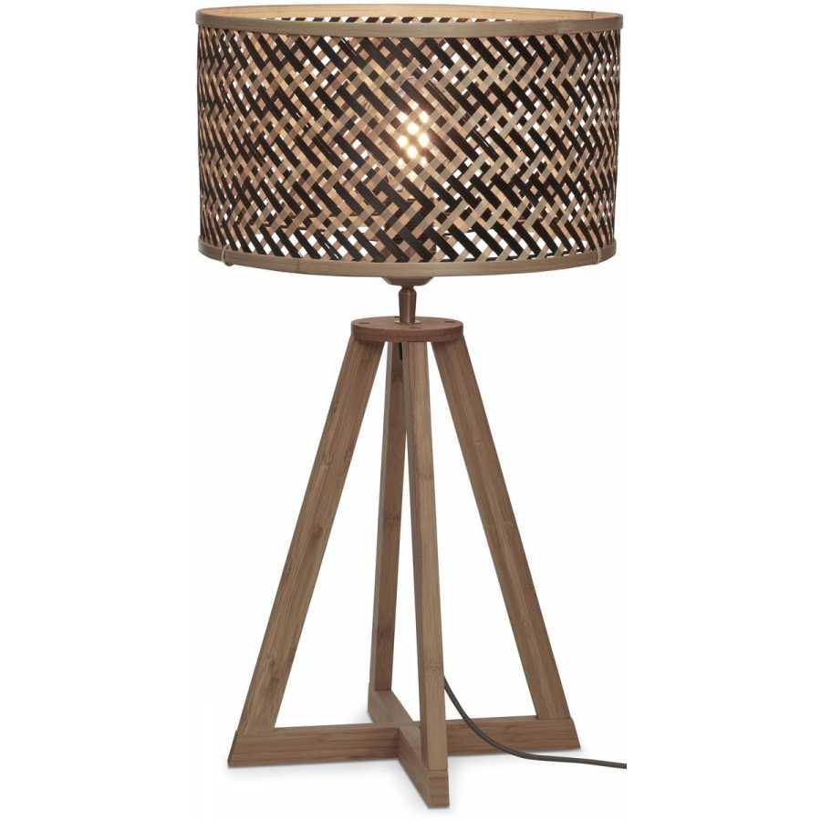 Good&Mojo Java Cross Table Lamp - Black & Natural