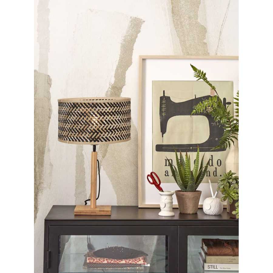 Good&Mojo Java Table Lamp - Black & Natural