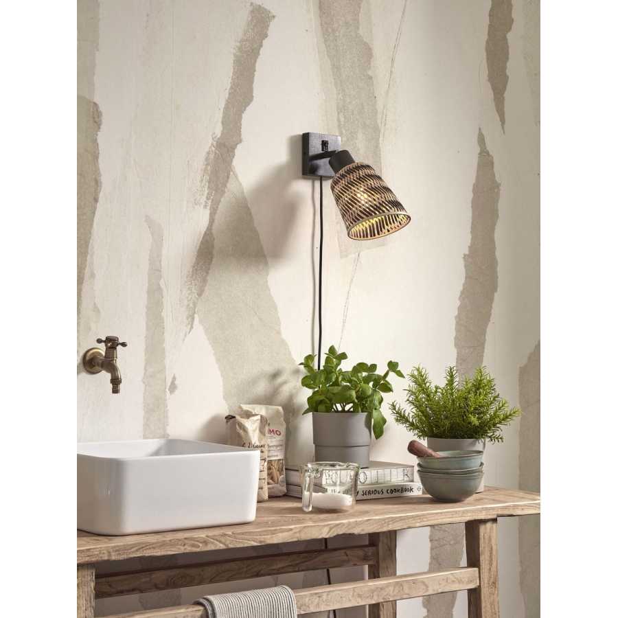 Good&Mojo Java Wall Light - Black & Natural