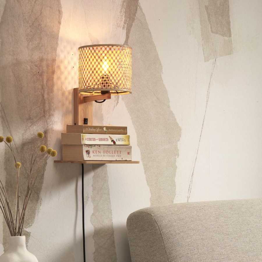 Good&Mojo Java Wall Light With Shelf - Natural