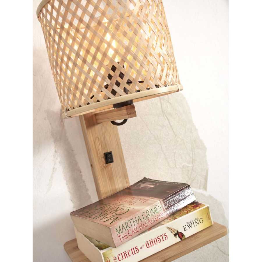 Good&Mojo Java Wall Light With Shelf - Natural