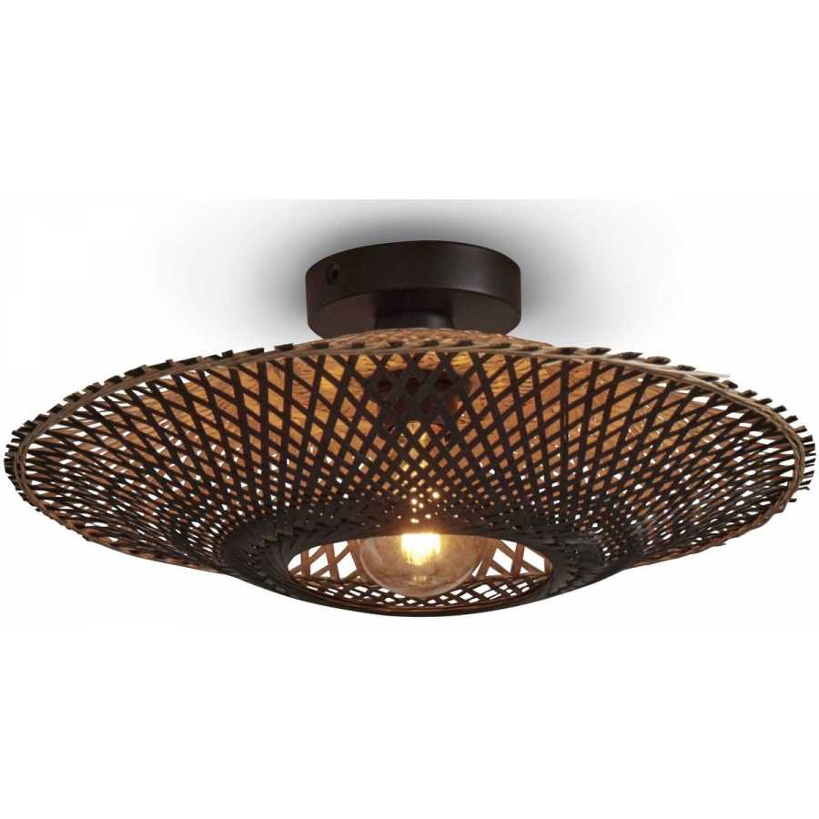 Good&Mojo Kalimantan Ceiling Light - Black - Medium