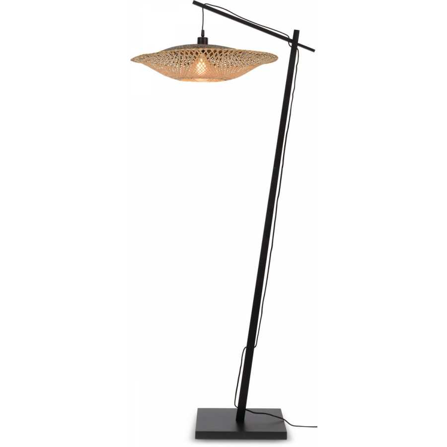 Good&Mojo Kalimantan Hanging Floor Lamp - Black & Natural