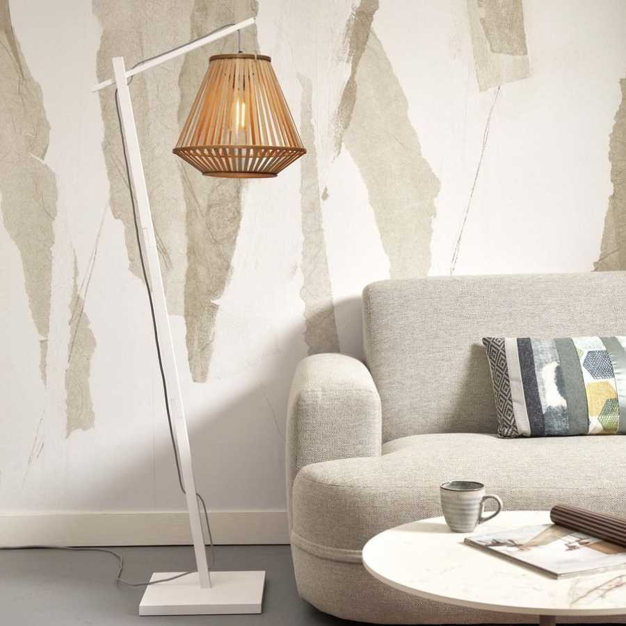 Good&Mojo Merapi Floor Lamp - White & Natural