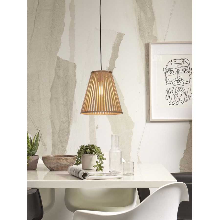 Good&Mojo Merapi Cone Pendant Light - Natural - Small