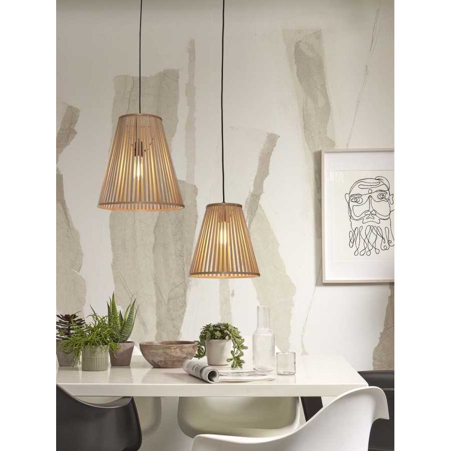 Good&Mojo Merapi Cone Pendant Light - Natural - Small