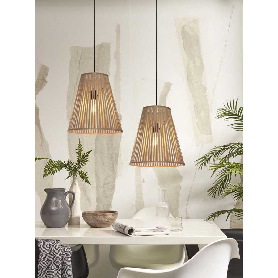 Good&Mojo Merapi Cone Pendant Light - Natural - Large