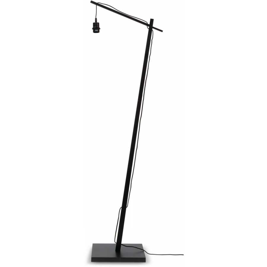 Good&Mojo Palawan Hanging Floor Lamp - Black & Natural - Small