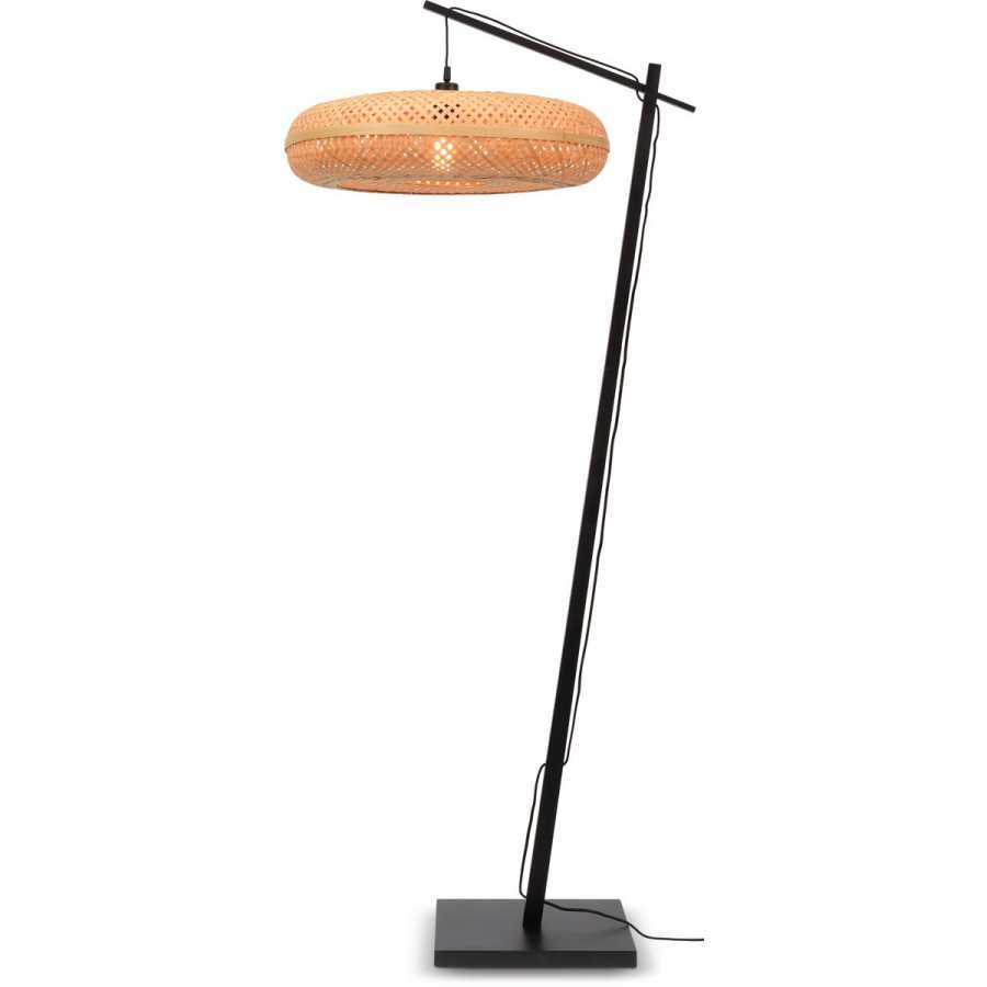 Good&Mojo Palawan Hanging Floor Lamp - Black & Natural - Large