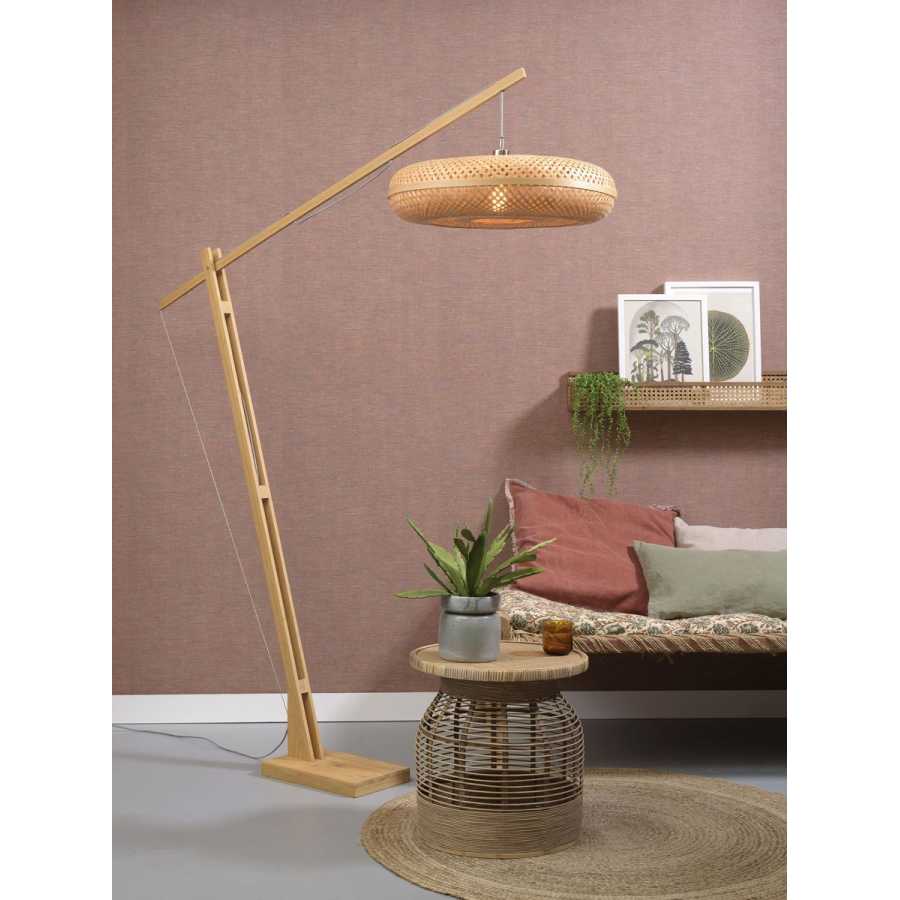 Good&Mojo Palawan Long Arm Floor Lamp - Natural