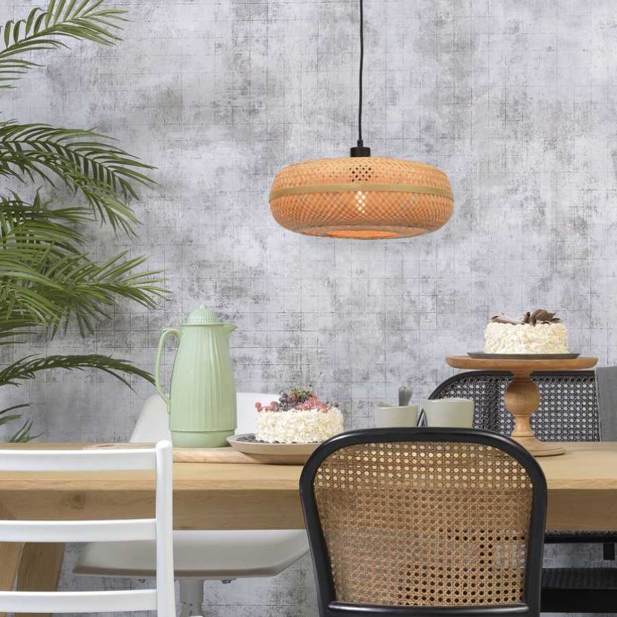 Good&Mojo Palawan Disc Pendant Light - Natural - Small