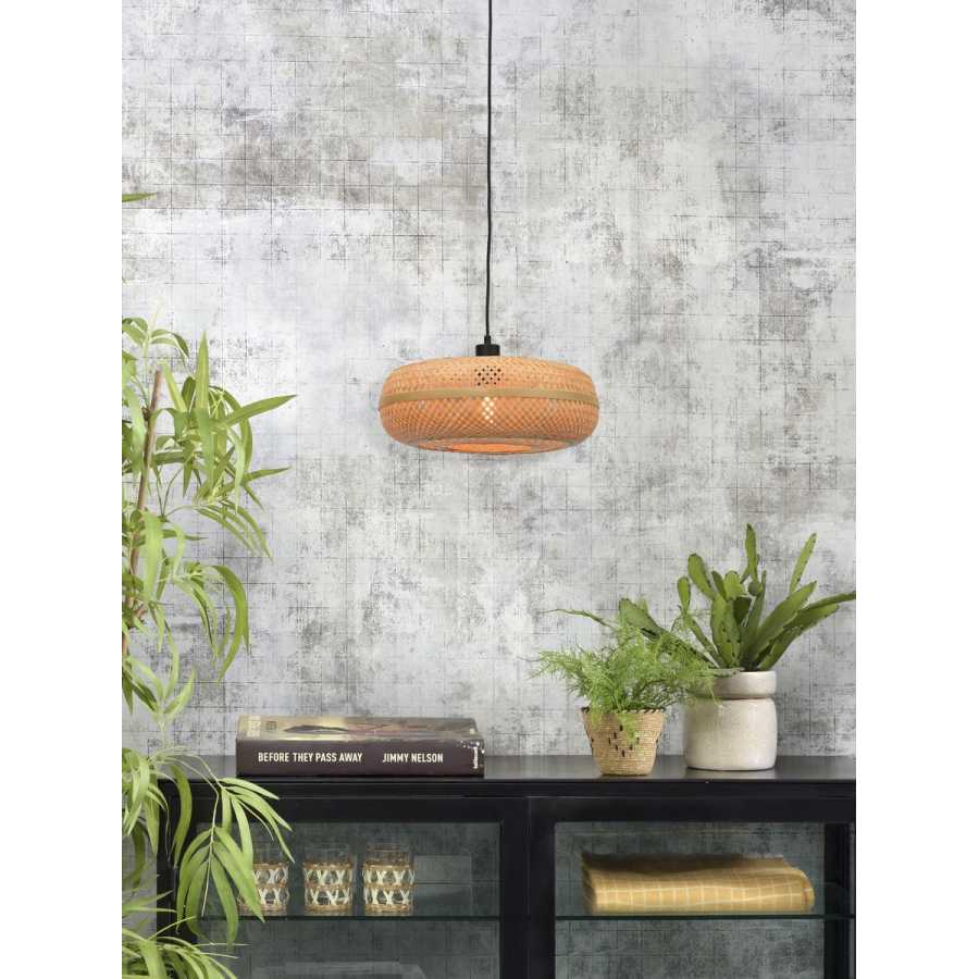 Good&Mojo Palawan Disc Pendant Light - Natural - Small