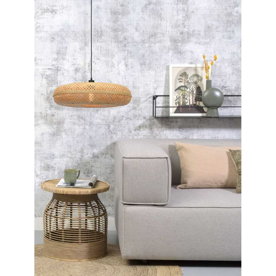 Good&Mojo Palawan Disc Pendant Light - Natural - Large