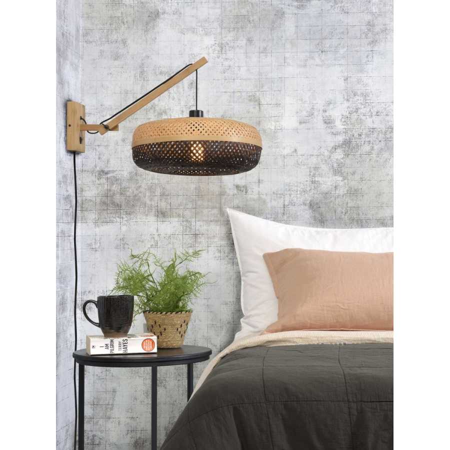 Good&Mojo Palawan Hanging Wall Light - Natural & Black