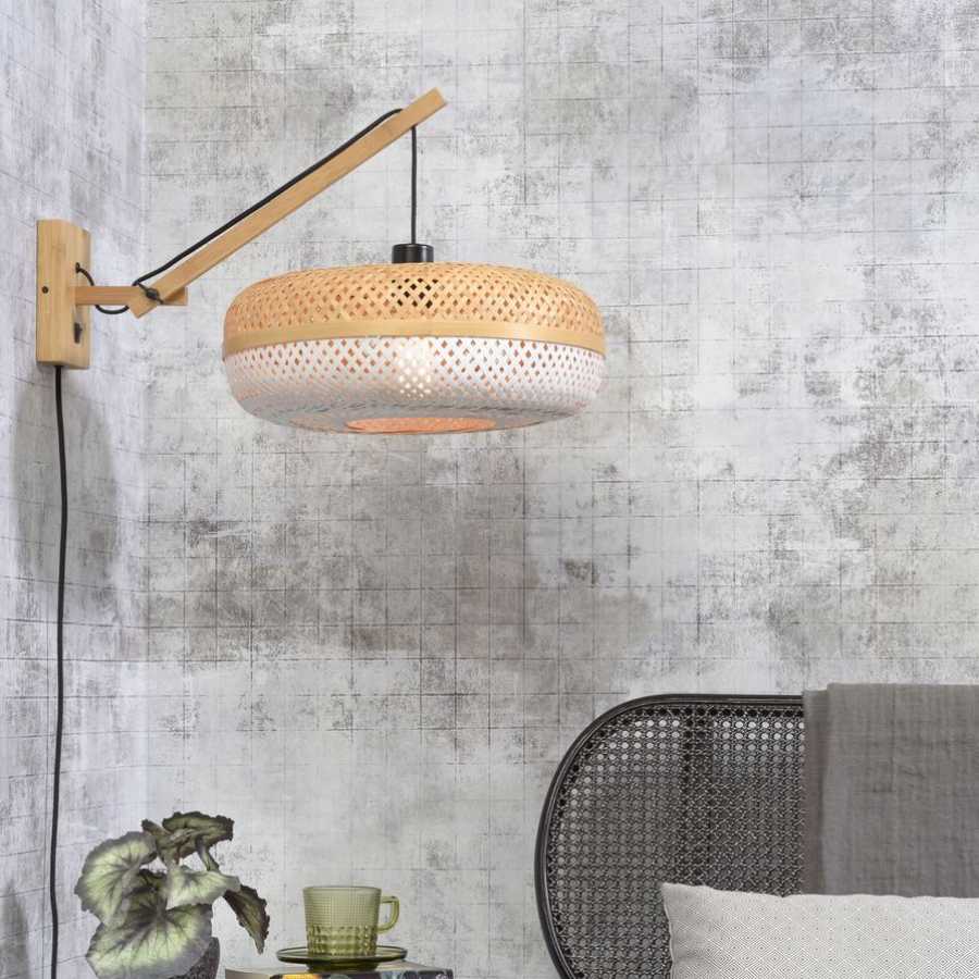 Good&Mojo Palawan Hanging Wall Light - Natural & White