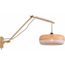 Good&Mojo Palawan Long Arm Wall Light - Natural & White