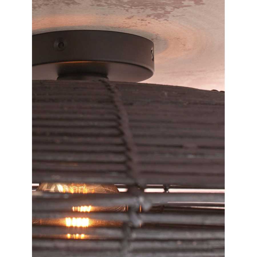 Good&Mojo Tanami Flat Ceiling Light - Black - Small