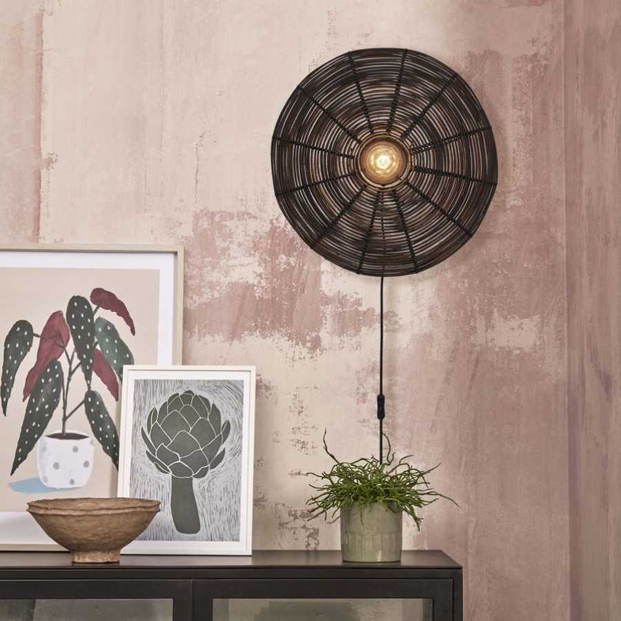 Good&Mojo Tanami Disc Wall Light - Black - Large