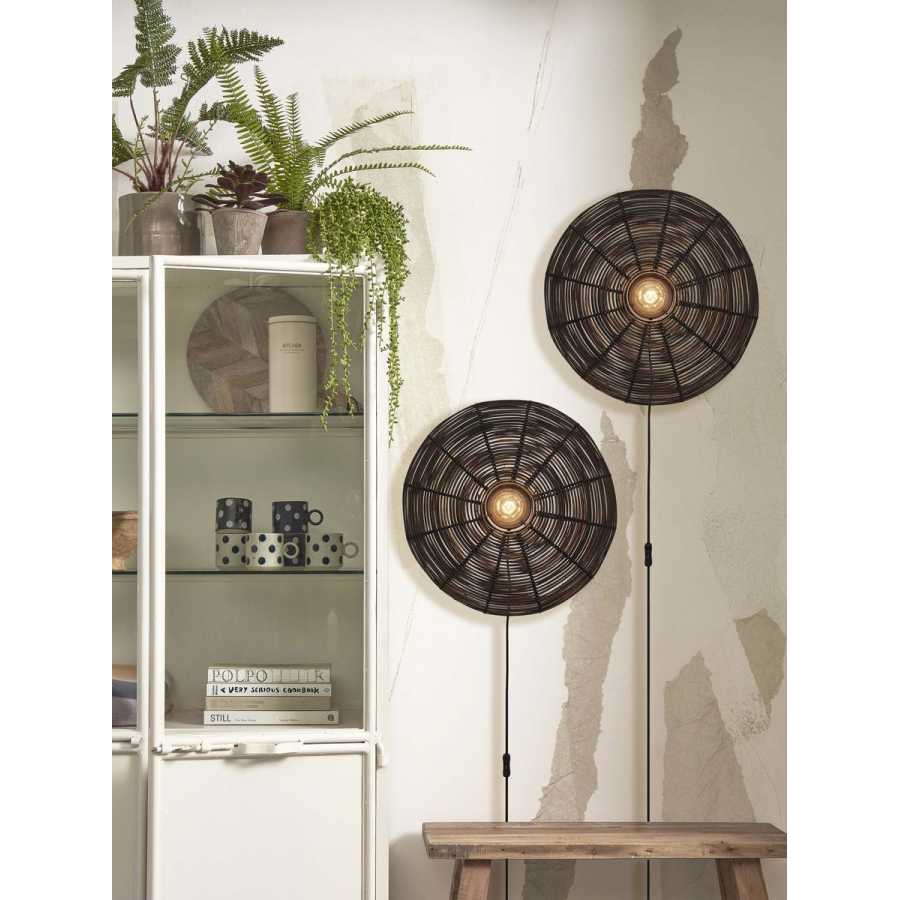 Good&Mojo Tanami Disc Wall Light - Black - Large