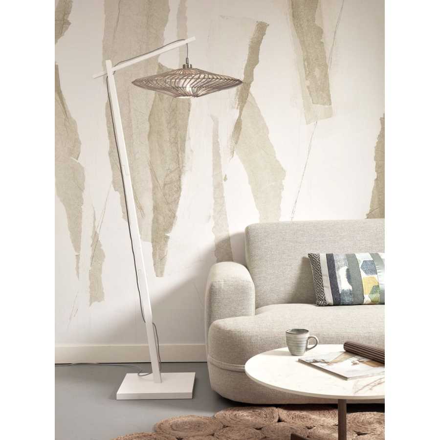 Good&Mojo Zanzibar Floor Lamp - White - Large