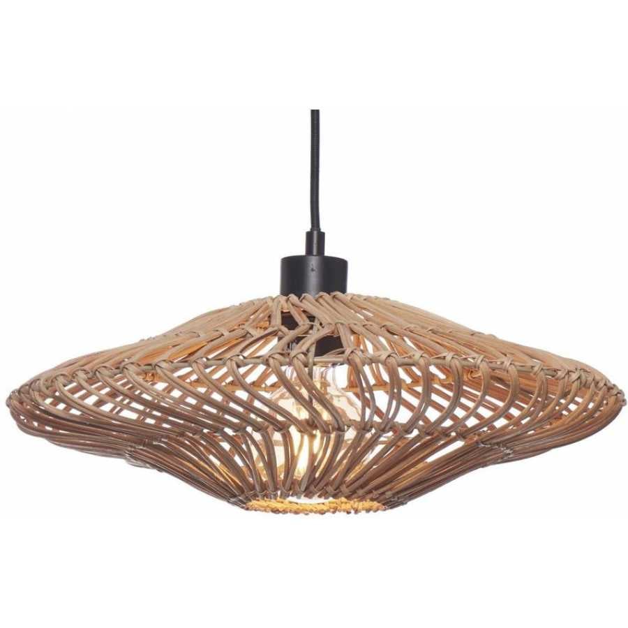 Good&Mojo Zanzibar Flat Pendant Light - Natural - Small