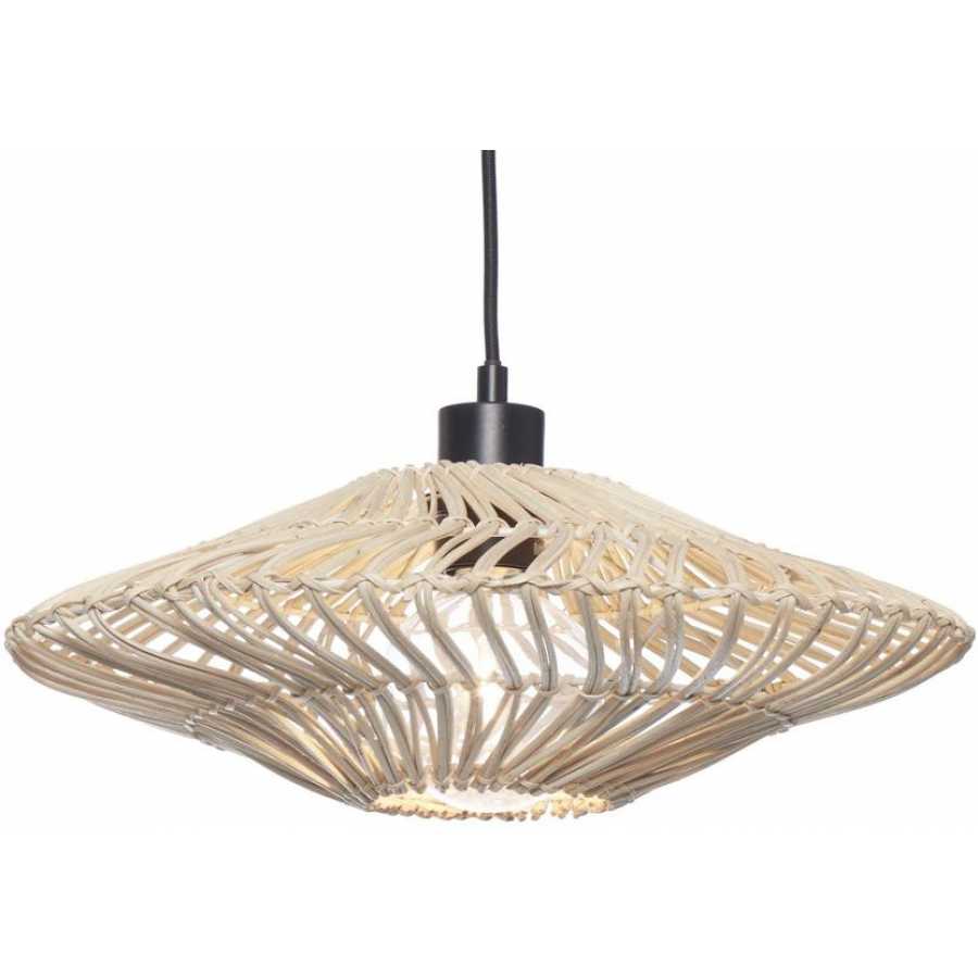 Good&Mojo Zanzibar Flat Pendant Light - White - Small