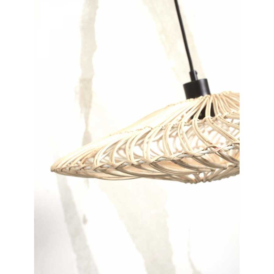 Good&Mojo Zanzibar Flat Pendant Light - White - Small