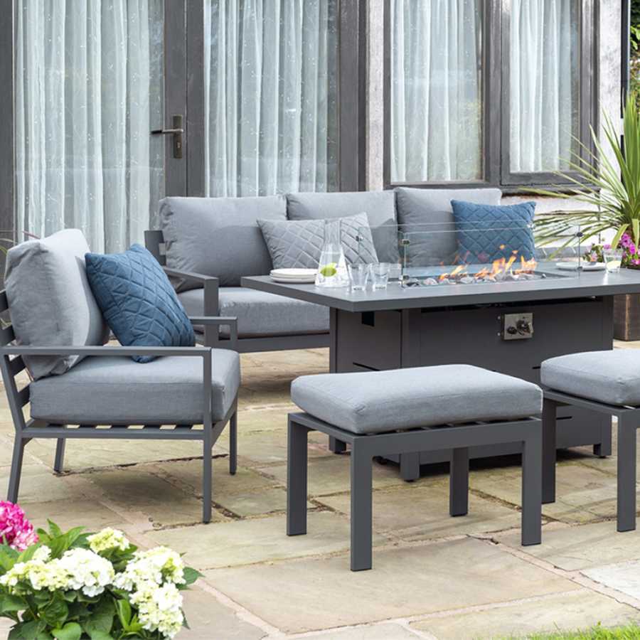 Handpicked Titchwell Outdoor Lounge Set With Fire Pit Table