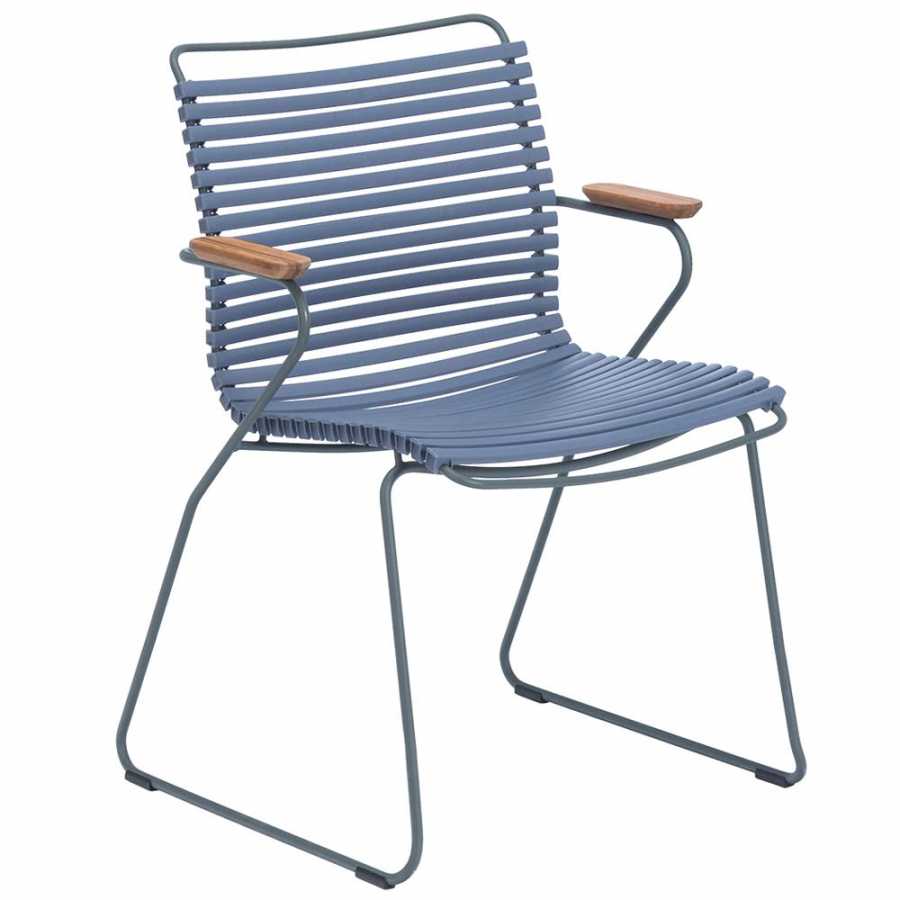 Houe Click Dining Chair With Arms - Pigeon Blue