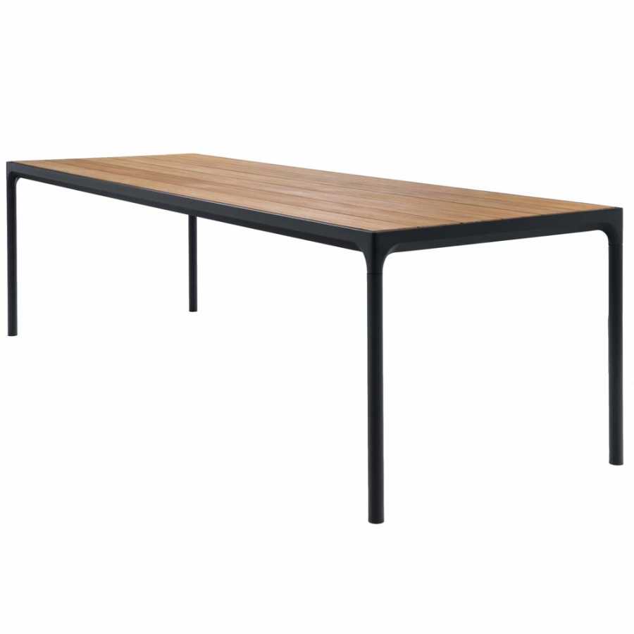 Houe Four Dining Table - Black Legs & Bamboo Top