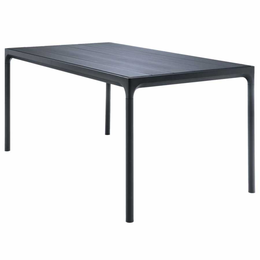 Houe Four Dining Table - Black Legs & Black Aluminium Top