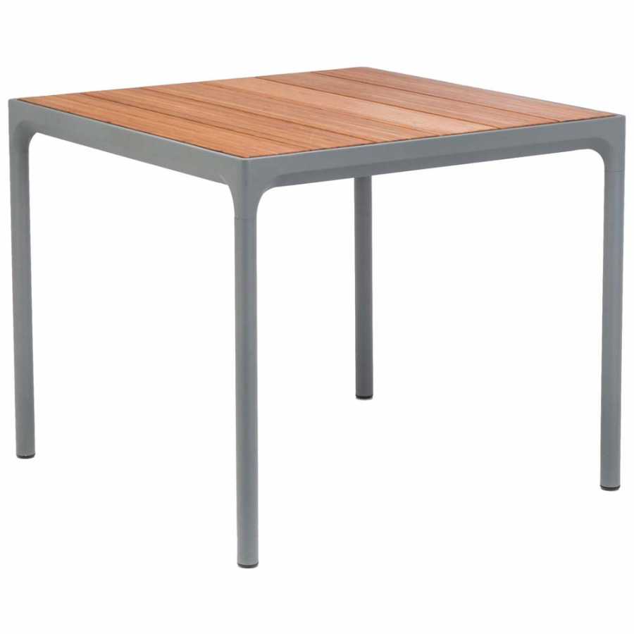Houe Four Dining Table - Small - Dark Grey Legs & Bamboo Top