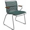 Houe Click Outdoor Dining Chair With Arms - Pine Green