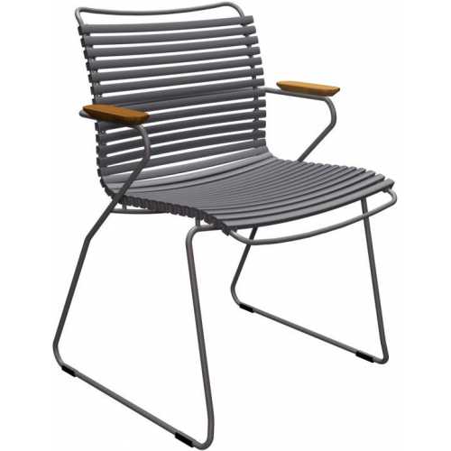 Houe Click Outdoor Dining Chair With Arms - Dark Grey
