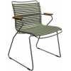 Houe Click Outdoor Dining Chair With Arms - Olive Green