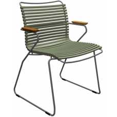 Houe Click Outdoor Dining Chair With Arms - Olive Green