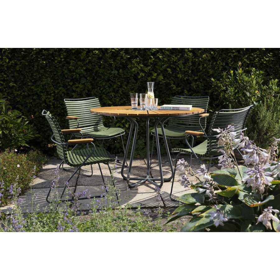 HOUE Click Outdoor Dining Chair With Arms - Olive Green