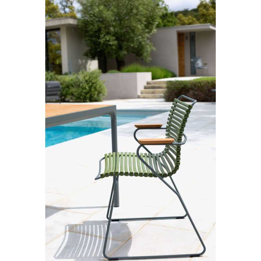 HOUE Click Outdoor Dining Chair With Arms - Olive Green