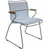 Houe Click Outdoor Dining Chair With Arms - Dusty Light Blue