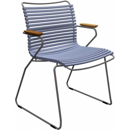 Houe Click Outdoor Dining Chair With Arms - Pigeon Blue