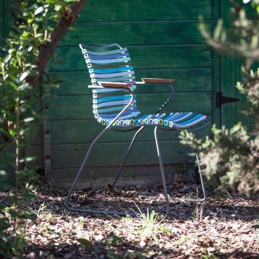 HOUE Click Outdoor Dining Chair With Arms - Multicolour Blue