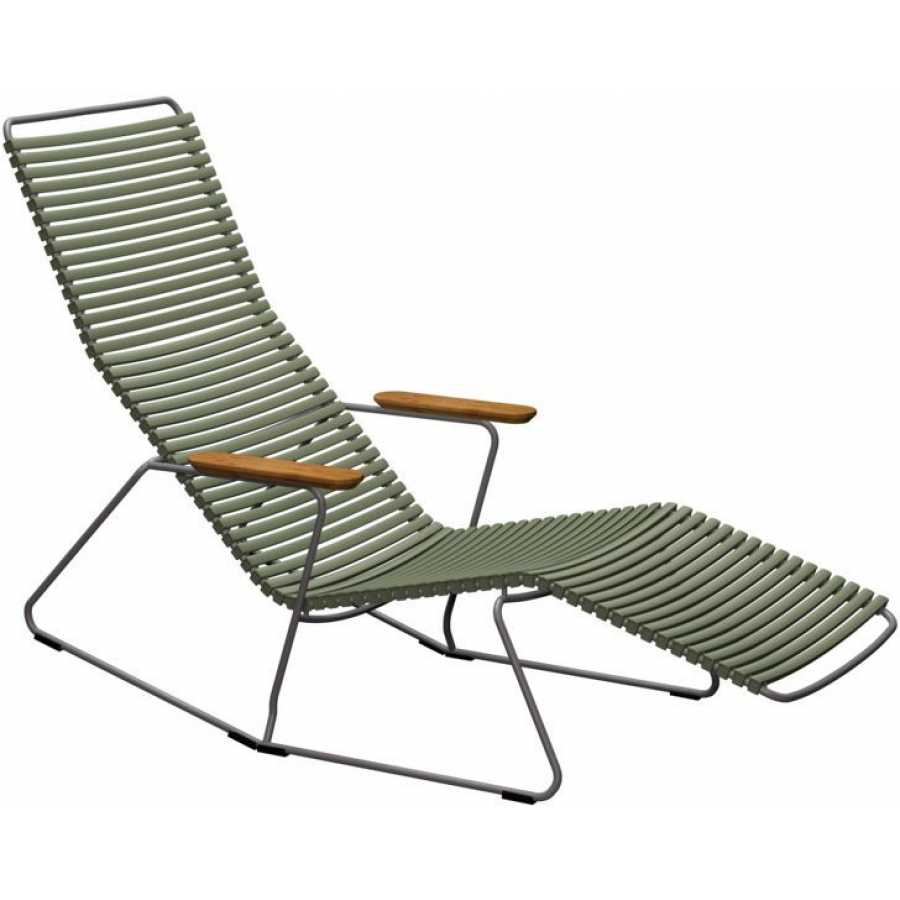 HOUE Click Outdoor Rocking Sun Lounger - Olive Green