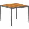 Houe Four Outdoor Square Dining Table - Bamboo & Dark Grey
