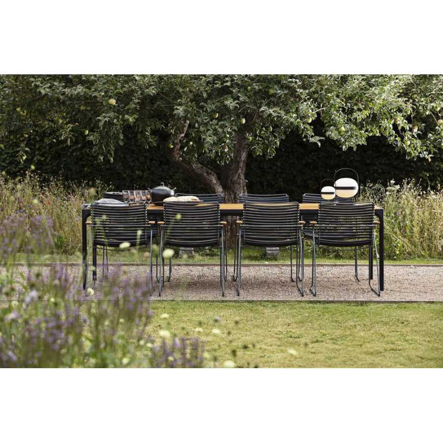 HOUE Four Outdoor Rectangular Dining Table - Bamboo & Black - Large