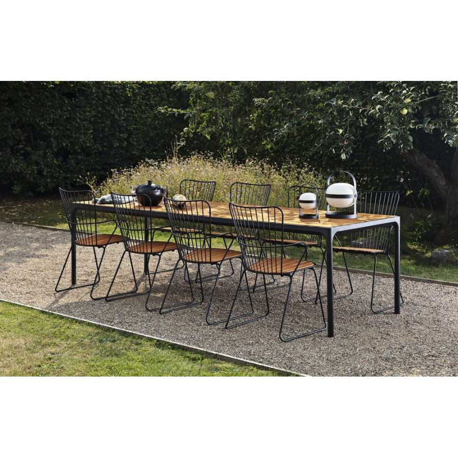 HOUE Four Outdoor Rectangular Dining Table - Bamboo & Black - Large